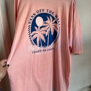 Vans Off the Wall Coral Graphic Tee “Tree Service and Care Coast to Coast”Sz XXL